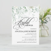 Sage Greenery Bridal Shower Invitation (Debout devant)