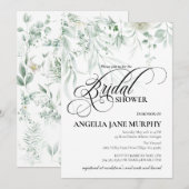 Sage Greenery Bridal Shower Invitation (Devant / Derrière)