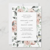Sage Greenery Dusty Roos Pink Floral Wedding Kaart (Voorkant)