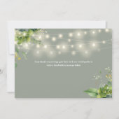 Sage Greenery Floral String Lights Bedankkaart (Achterkant)