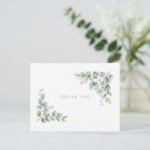 Sage Greenery Funeral Personalized Thank You Briefkaart (Staand voorkant)