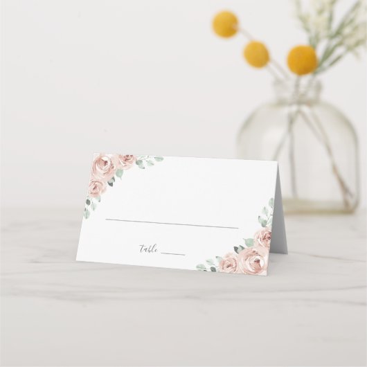 Sage Greenery Pink Floral Dusty Roos Wedding (Voorkant)