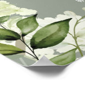 Sage Greenery Typographie Mariage Affiche de bienv (Coin)