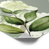 Sage Greenery Typographie Mariage Affiche de bienv (Coin)