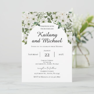 Sage Greenery Wedding Invitation