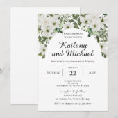 Sage Greenery Wedding Invitation (Devant / Derrière)