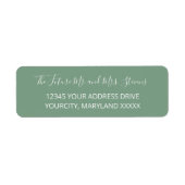Sage Greenery Wedding Return Label (Voorkant)