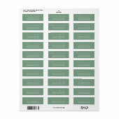 Sage Greenery Wedding Return Label (Full Sheet)