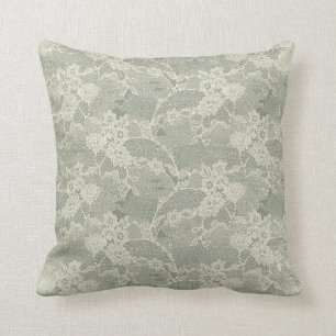 Sage Grey Bloemendessin Sierkussen