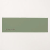Sage Groen Aangepaste Naam Yoga Mat (Voorkant (horizontaal))