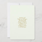 Sage Groen Beer Baby shower Kaart (Achterkant)