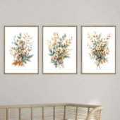 Sage Groen Beige Neutrale Kleuren Botanische Bloem Muurkunst Sets