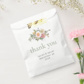 Sage Groen Bloemen Bruiloft Dank u Bedankzakje (Gezegeld)