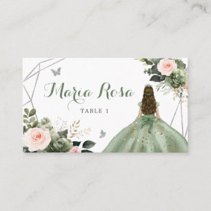 Sage Groen Blush Meisje Lief 16e Verjaardag Plaatskaartje