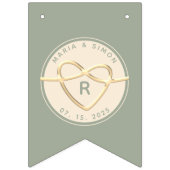 Sage Groen Bruiloft bunting banner (Tweede vlag)