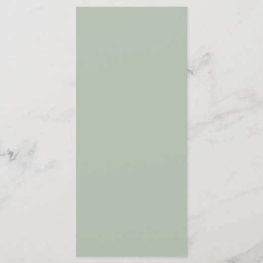 Sage Groen Bruiloft Menu Elegant Boho Eenvoudig (Achterkant)