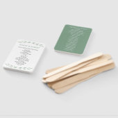 Sage groen bruiloft programma, botanische hand fan handwaaier (Niet-gemonteerd)