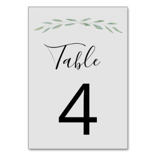 Sage Groen Bruiloft Tafel Aantal Kaarten
