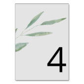 Sage Groen Bruiloft Tafel Aantal Kaarten (Voorkant)