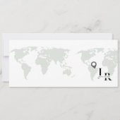 Sage Groen Bruiloft uitnodiging Boarding pass tick (Achterkant)