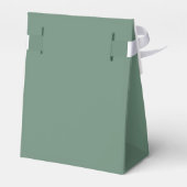 Sage Groen Eenvoudig Minimalistisch Elegant Bruilo Bedankdoosjes (Achterkant)