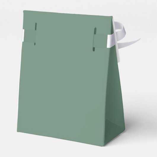 Sage Groen Eenvoudig Minimalistisch Elegant Bruilo Bedankdoosjes (Achterkant)