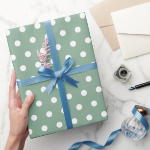 Sage Groen Eenvoudige Elegante Minimalistische Ver Cadeaupapier