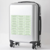 Sage Groen Elegant Script 24 Bruiloft Gast Adres Sticker (Koffer)