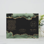 Sage groen en goud agaat brochure (Staand voorkant)