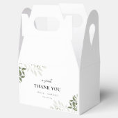 Sage Groen en Wit Bloemen Een Lief Dank u Bedankdoosjes (Geopend)