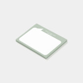 Sage-groen en wit gesprek bubble Custom Name Post-it® Notes (Schuin)