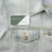 Sage Groen en Wit: Kalmerende en moderne esthetiek Naamplaatje (In situ)