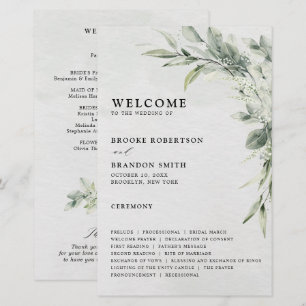 Sage Groen Eucalyptus Botanisch Trouwprogramma