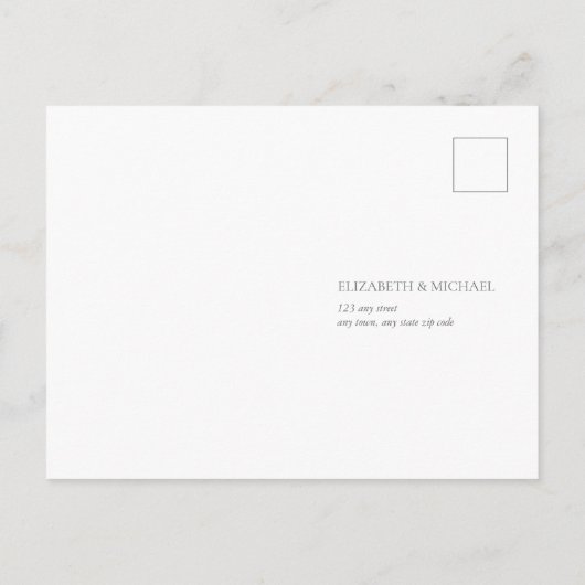 Sage Groen Eucalyptus Script Bruiloft RSVP Uitnodiging Briefkaart (Achterkant)