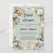 Sage groen geel bloemen goud Vrijgezellenfeest Kaart (Voorkant)