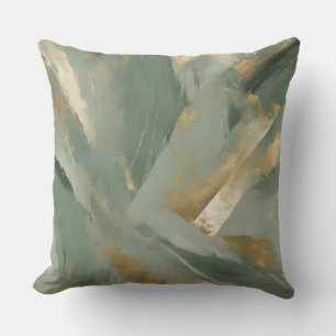 Sage Groen Goud Beige Kleur Kussen
