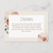 Sage Groen Goud Bloemen Bruiloft Behuizing Kaart (Voorkant)