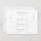 Sage Groen Klassiek Goud Bruiloft Multi-Event RSVP Kaartje (Voorkant)