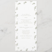 Sage Groen Klassiek Monogram Crest Bruiloft Programma (Voorkant)