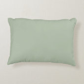 Sage Groen Minimalistisch Modern Monogram Elegant Accent Kussen (Achterkant)