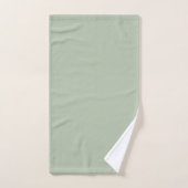Sage Groen Minimalistisch Modern Monogram Elegant Bad Handdoek (Handdoek)