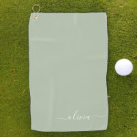 Sage Groen Minimalistisch Modern Monogram Elegant
