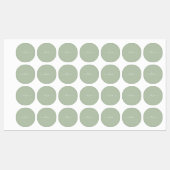 Sage Groen Minimalistisch Modern Monogram Elegant Labels (Vel)