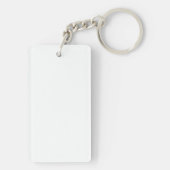 Sage Groen Minimalistisch Modern Monogram Elegant Sleutelhanger (Achterkant)