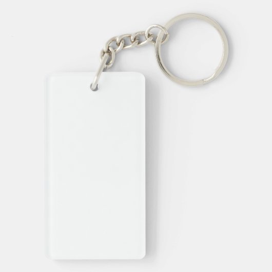 Sage Groen Minimalistisch Modern Monogram Elegant Sleutelhanger (Achterkant)
