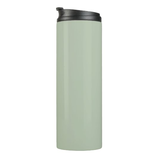Sage Groen Minimalistisch Modern Monogram Elegant Thermosbeker (Geroteerd rechts)