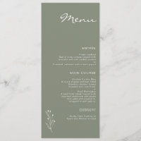 Sage Groen Minimalistisch Modern Twig Motief Vlak 