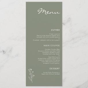 Sage Groen Minimalistisch Modern Twig Motief Vlak  Menu