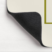 Sage groen monogram initiaal eenvoudig muismat (Hoek)