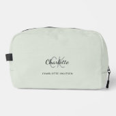 Sage groen monogram initialen naam toilettasje (Voorkant)